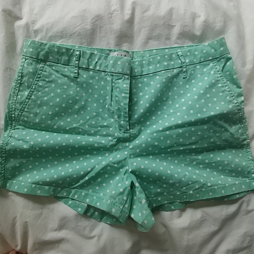 Mint with white Polka Dot Shorts